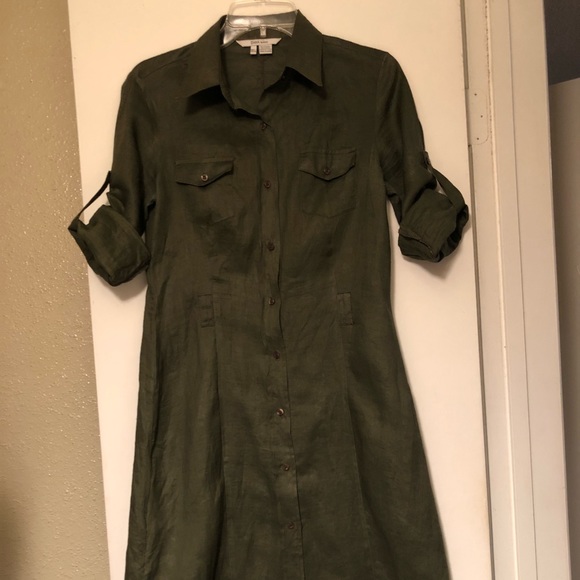 Zara Dresses & Skirts - ZARA BASIC Green Dress/Outershell